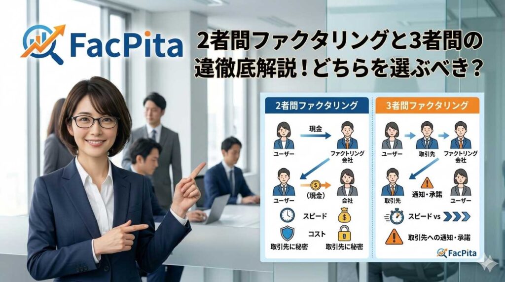 2者間ファクタリングと3者間の違いを徹底解説！どちらを選ぶべき？