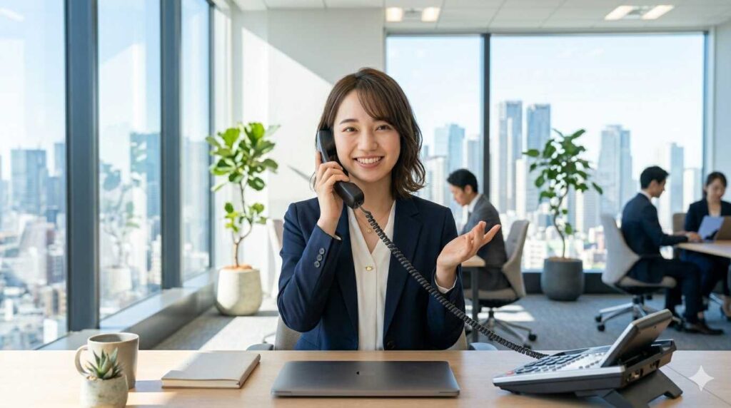 young professional female talking on phone