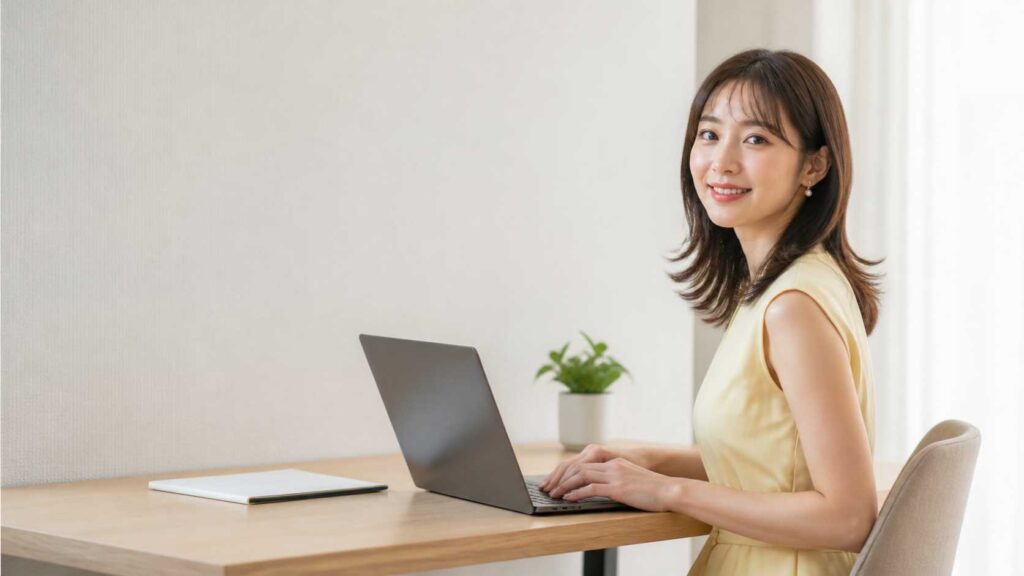 開業したての個人事業主が資金調達方法を比較する様子