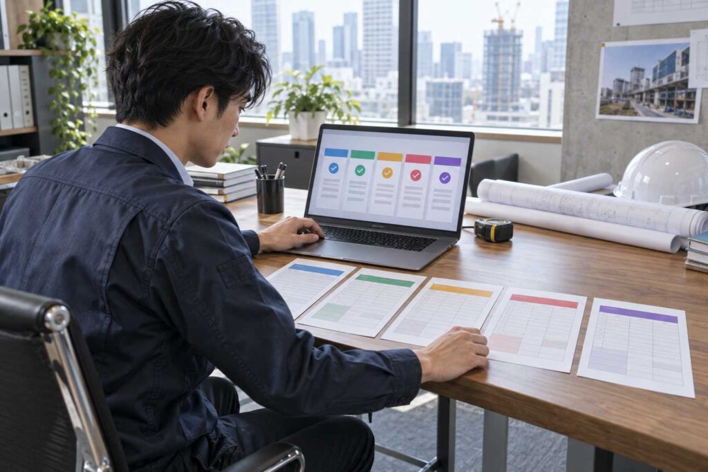 建設業向けファクタリング会社を比較する担当者