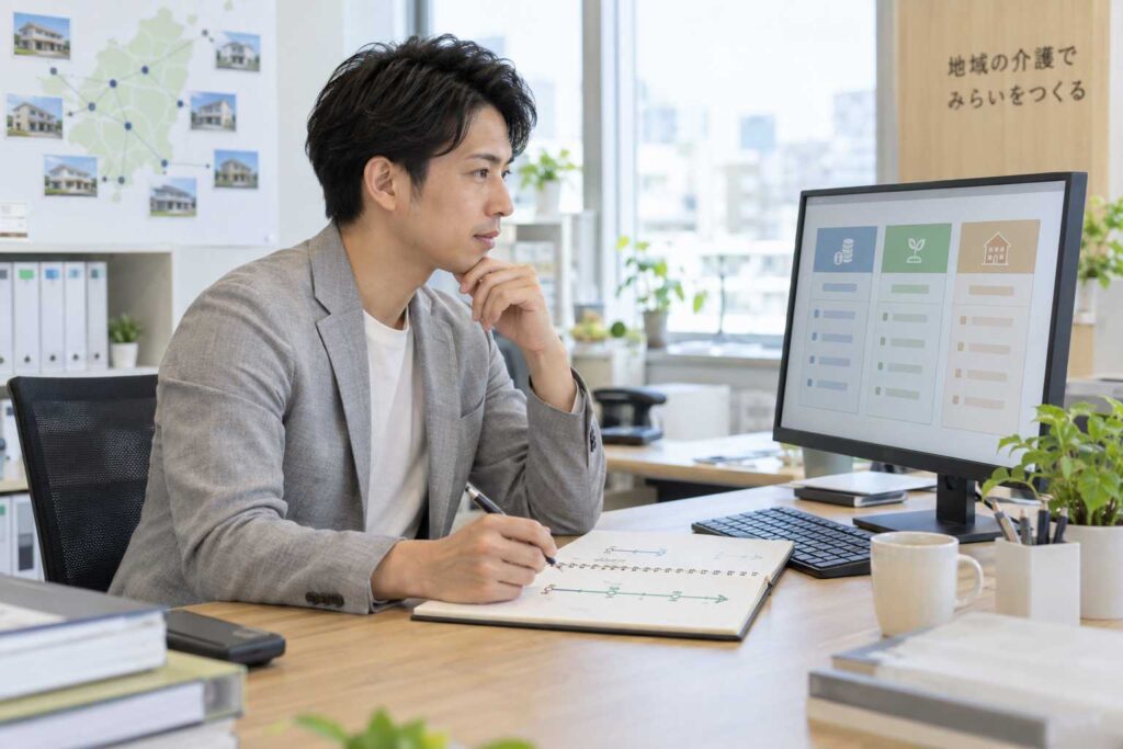 介護報酬ファクタリングを検討する介護事業所の担当者