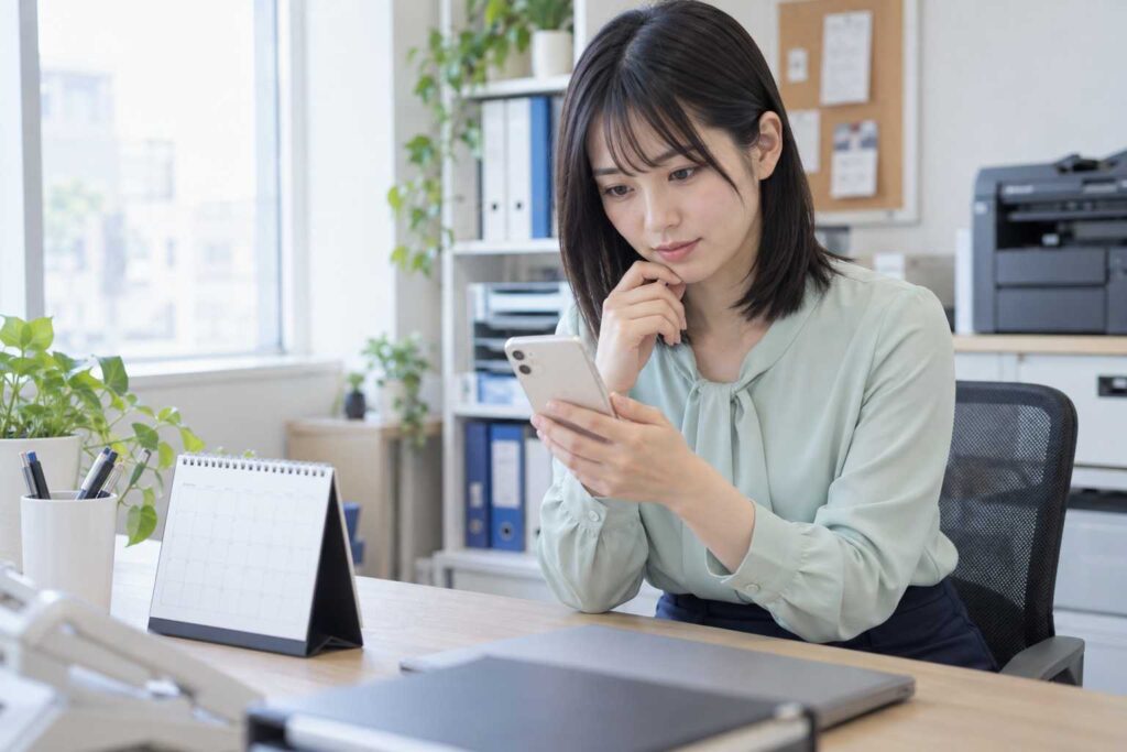シフト表を確認する個人事業主