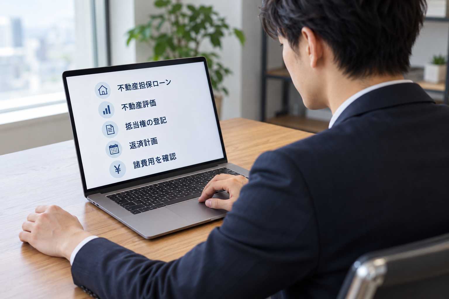 不動産担保ローンの仕組みを確認するイメージ