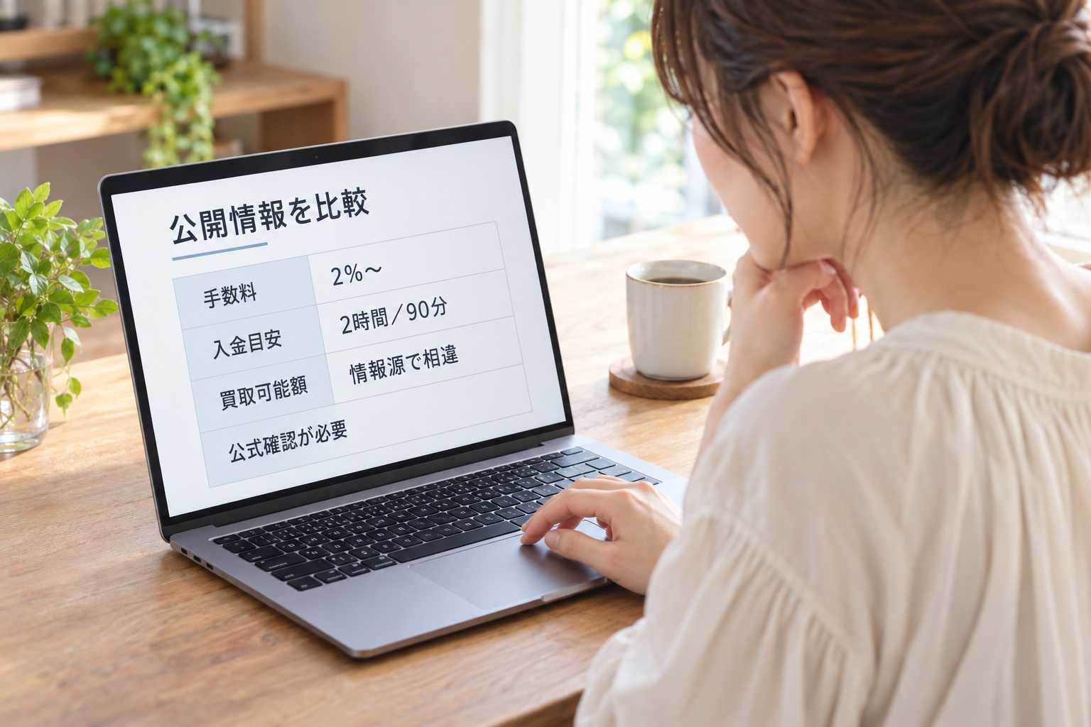 うりかけ堂の手数料を確認するイメージ
