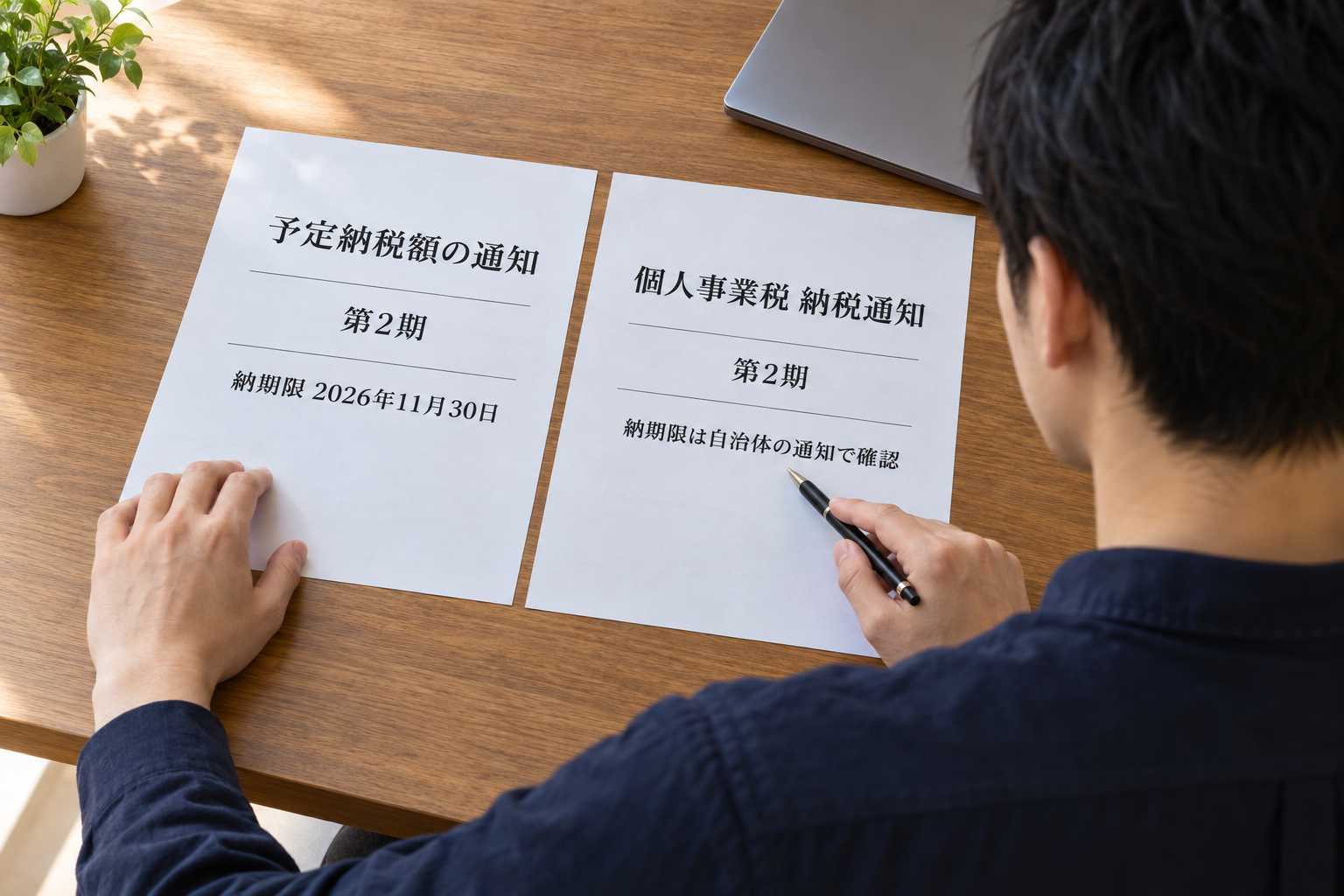 個人事業主の納税時期比較